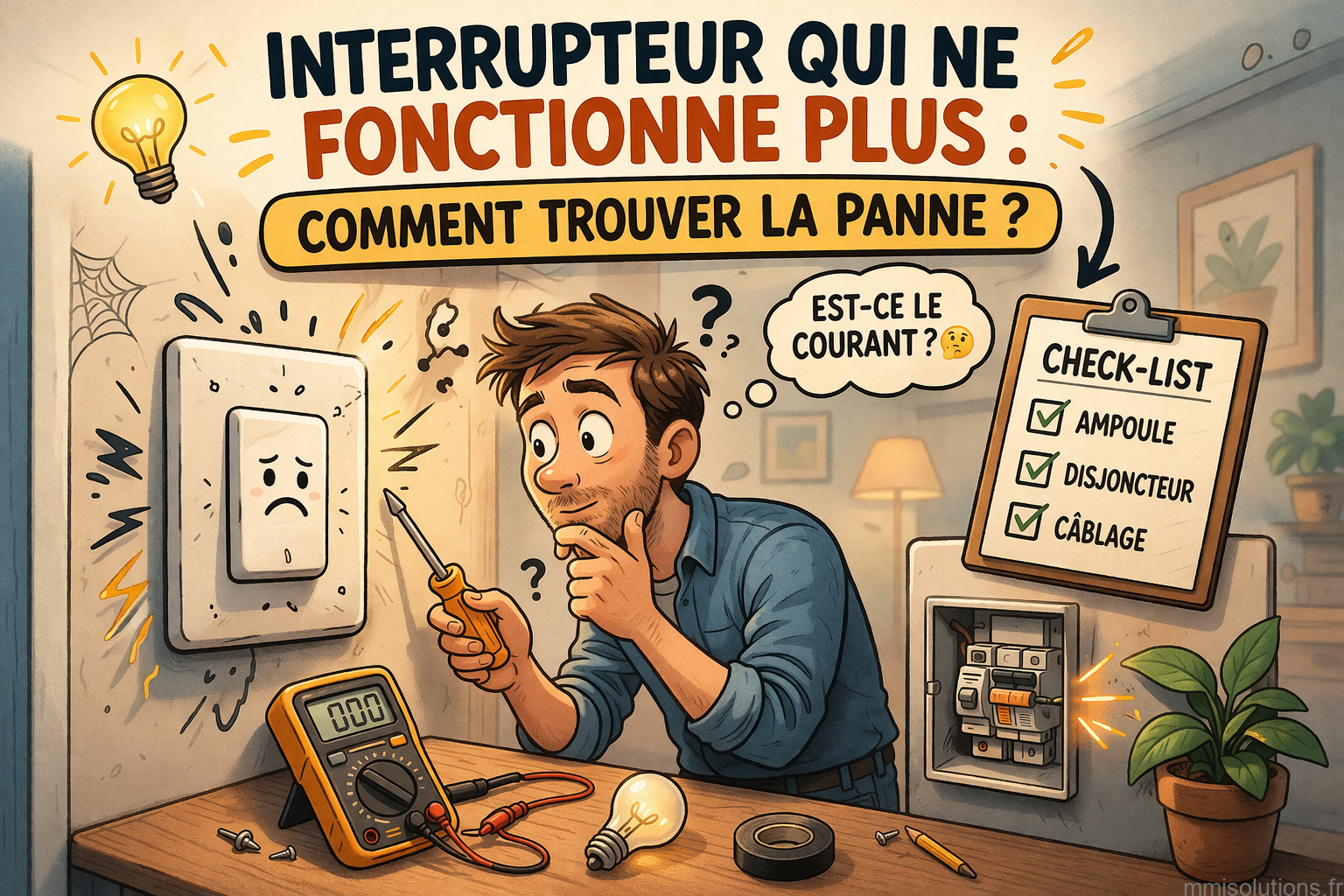 Interrupteur qui ne fonctionne plus : comment trouver la panne ?