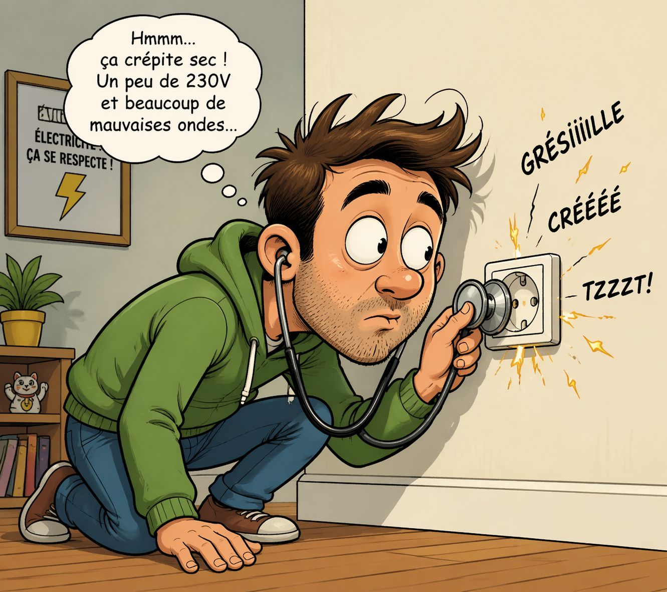 Prise qui grésille quand on branche un appareil : dangereux ?